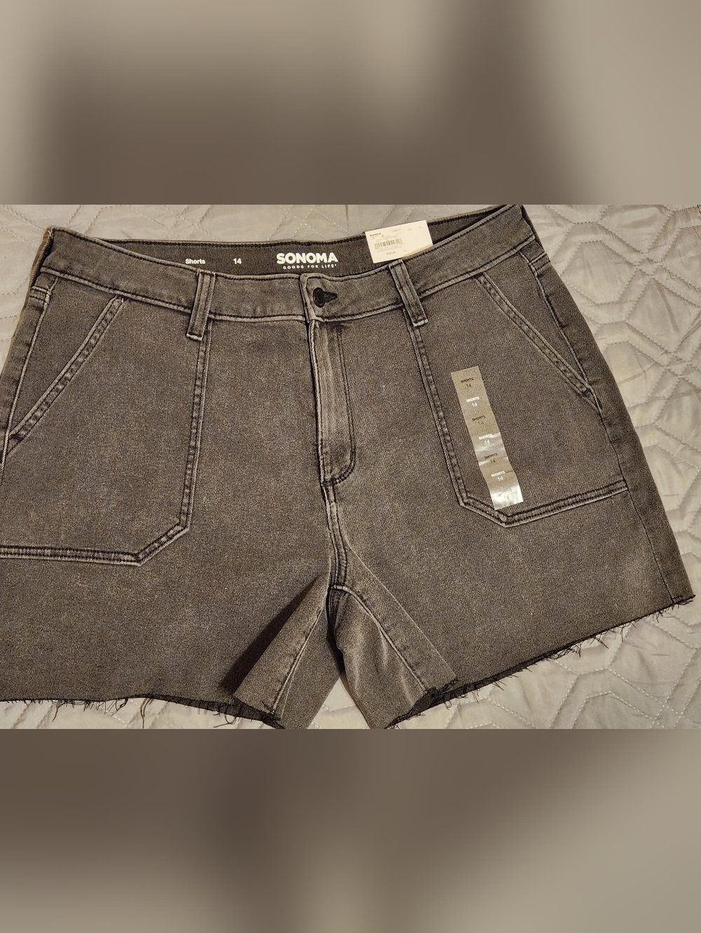 SONOMA Women's Charcoal Gray Denim Shorts